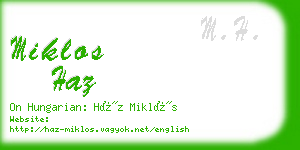 miklos haz business card